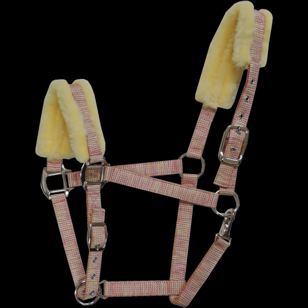 MELANGE HALTER SYNTHETIC FUR PADDED